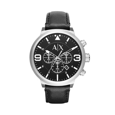 Armani Exchange Men's AX1371 Black Leather Watch - Armani Exchange - BlueBird Crown